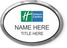 (image for) Holiday Inn Express Oval Executive White Badge with Silver Frame