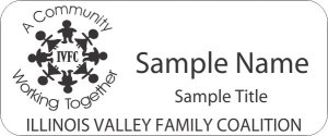(image for) Illinois Valley Family Coalition Standard White Badge w Tagline