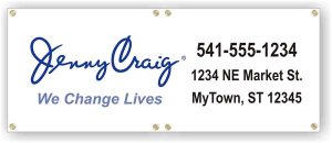 (image for) Jenny Craig 28\" x 6\' Banner