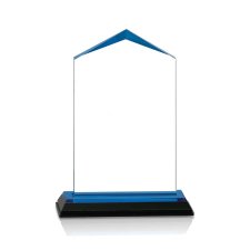 (image for) Blue Jewel Corner Acrylic Award - Medium
