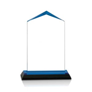 (image for) Blue Jewel Corner Acrylic Award - Medium