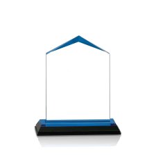 (image for) Blue Jewel Corner Acrylic Award - Small