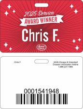 (image for) Jewel-Osco 2025 Service Award Winner ID Badge