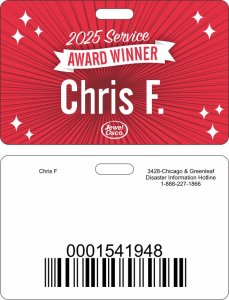 (image for) Jewel-Osco 2025 Service Award Winner ID Badge