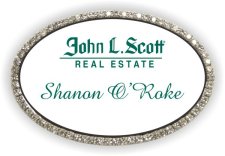 (image for) John L. Scott Real Estate Silver Bling White Badge