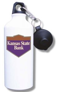 (image for) Kansas State Bank Water Bottle - White
