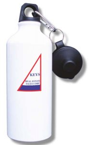 (image for) Keys Real Estate Water Bottle - White