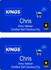 (image for) Kings Veteran Salaried Certified Self Checkout Pro Blue Badge (Corporate ID Style)