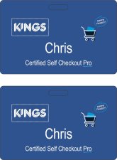 (image for) Kings Salaried Certified Self Checkout Pro Blue Badge (Corporate ID Style)