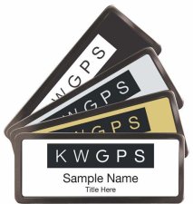 (image for) Black Chrome Name Badges