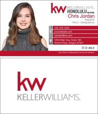 (image for) Keller Williams Honolulu Business Cards Style A - Pack of 500