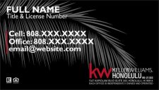 (image for) Keller Williams Honolulu Business Cards Black with Leaf - Pack of 500