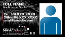 (image for) Keller Williams Maui Photo Business Cards Black with Leaf - Pack of 500