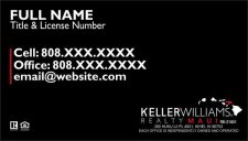 (image for) Keller Williams Maui Business Cards Black Plain - Pack of 500