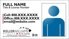 (image for) Keller Williams Maui Photo Business Cards White Plain - Pack of 500