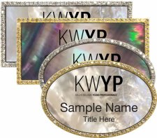 (image for) Mother of Pearl Bling Name Badges