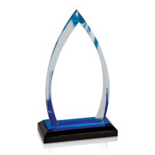 (image for) Blue Oval Impress Acrylic Award - Large