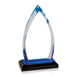 (image for) Blue Oval Impress Acrylic Award - Large