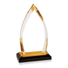 (image for) Gold Oval Impress Acrylic Award - Large