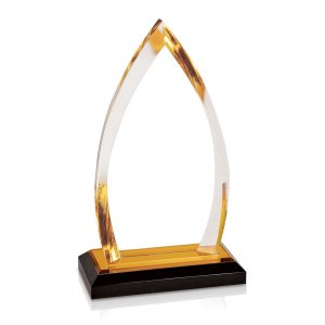 (image for) Gold Oval Impress Acrylic Award - Large