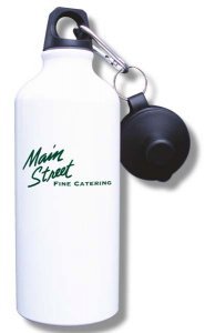 (image for) Main Street Fine Catering Water Bottle - White