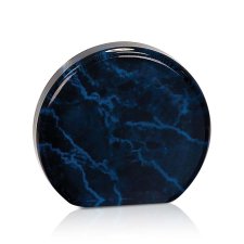 (image for) Blue Round Marbleized Acrylic Award - Large