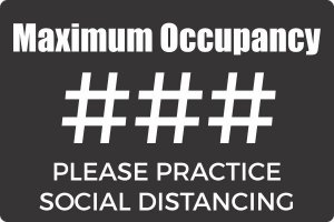 (image for) Maximum Occupancy Sign