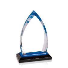 (image for) Blue Oval Impress Acrylic Award - Medium