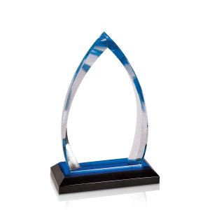 (image for) Blue Oval Impress Acrylic Award - Medium