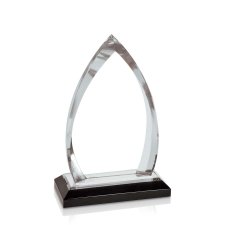 (image for) Silver Oval Impress Acrylic Award - Medium