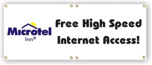 (image for) Microtel Banner 28\'\' x 6\' (All Logos)