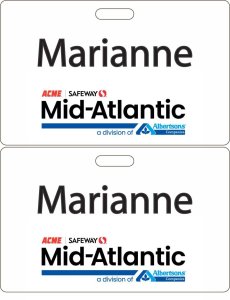(image for) Albertsons Mid-Atlantic White Badge (Classic ID Style)