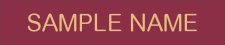(image for) Asante 10" x 2" Burgundy Nameplate
