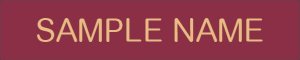 (image for) Asante 10\" x 2\" Burgundy Nameplate