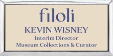 (image for) Filoli Silver Executive Cream Badge - Staff (3 Line)