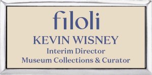 (image for) Filoli Silver Executive Cream Badge - Staff (3 Line)
