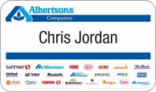 (image for) Albertsons Companies White Name Badge (3.38" x 2.00")