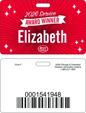 (image for) Jewel-Osco 2026 Service Award Winner ID Badge
