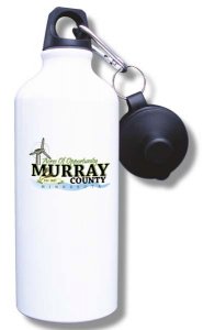 (image for) Murray County Government Center Water Bottle - White