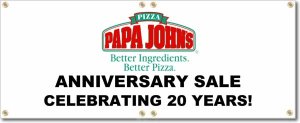(image for) Papa John\'s Banner Logo Center
