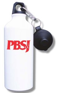 (image for) PBS and J Water Bottle - White