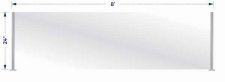 (image for) Two Post Acrylic Partition - Partial - 8' x 24"