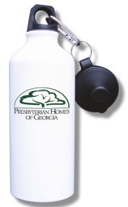 (image for) Presbyterian Homes of Georgia Water Bottle - White