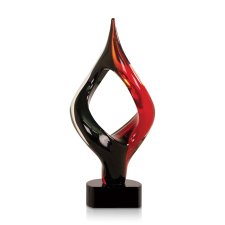 (image for) Red and Black Twist Glass Award