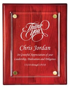 (image for) Rosewood Stafford Plaque 8X10