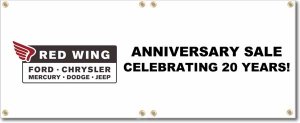 (image for) Red Wing Ford Chrysler Banner Logo Left