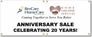 (image for) ResCare Home Care/Home Caregiver Services Banner Logo Center