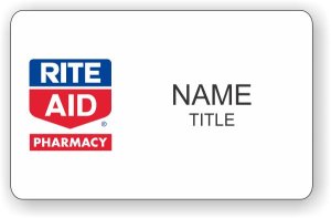 (image for) Rite Aid Pharmacy Standard White badge (Large Size)
