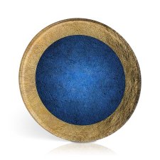 (image for) Gold and Blue Round Acrylic Art Award with Easel - Medium