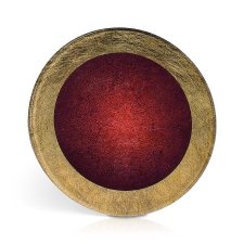 (image for) Gold/Burgundy Round Acrylic Art Award with Easel - Medium